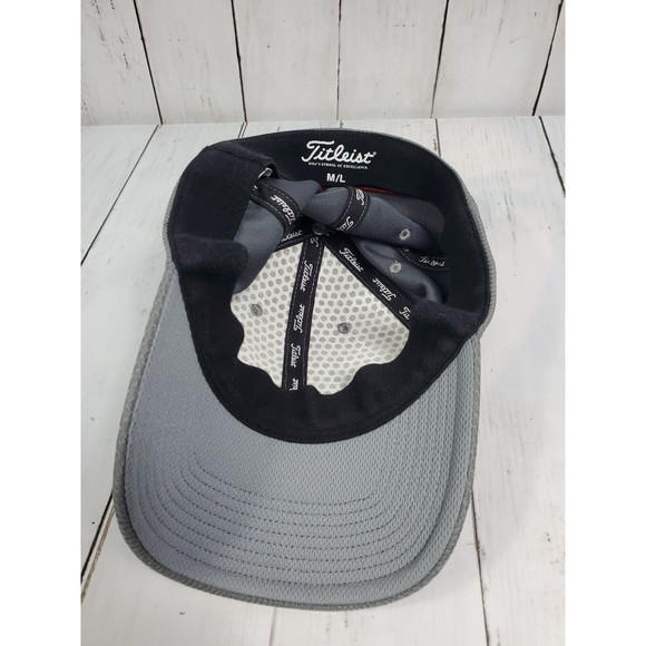 Titleist Pro V1 FJ Fitted Hat Cap Mens M/L Gray Golf Outdoors Nice Mesh - Picture 7 of 13